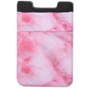 NEW - Pink Marble Pattern Cell Phone Pocket